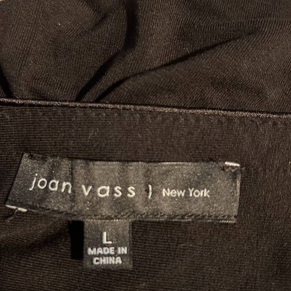 Joan Vass High Low Top with Satin Collar Size Large - Picture 9 of 11